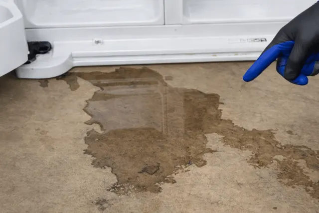 fridge leaking from bottom