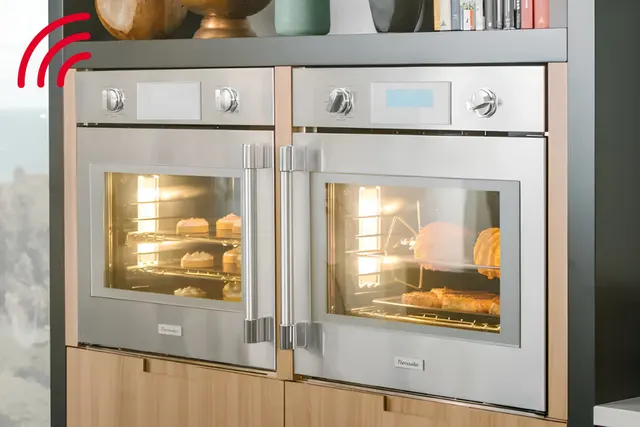 Thermador double wall oven making strange noises in a modern kitchen